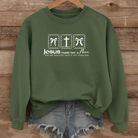 Load image into Gallery viewer, Jesus Made Her A Nana = Crewneck Sweatshirt