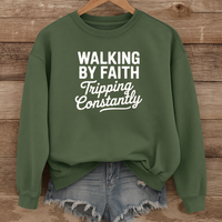 Load image into Gallery viewer, Walking by Faith - Tripping Constantly Sweatshirt
