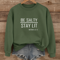 Load image into Gallery viewer, Be Salty Stay Lit - Cozy Unisex Christian Sweatshirt