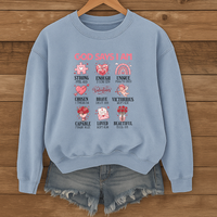 Load image into Gallery viewer, God Says I Am, Women's Sweatshirt, Christian Sweatshirt, Girly Faith Shirt, Cute Gift for Her, Valentines Gift