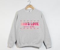 Load image into Gallery viewer, God&#39;s Love Never Fails - Christian Sweatshirt

