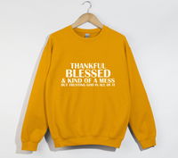 Load image into Gallery viewer, Thankful, Blessed And Kind Of A Mess - Christian Sweatshirt
