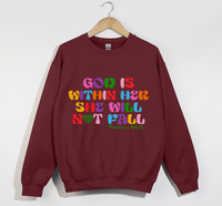 Load image into Gallery viewer, God Is Within Her, She Will Not Fall - Christian Sweatshirt
