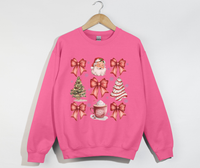 Load image into Gallery viewer, Coquette Christmas Bows - Holiday Sweatshirt
