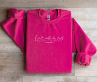 Load image into Gallery viewer, Walk By Faith Not By Sight - Women&#39;s Dark Sweatshirt
