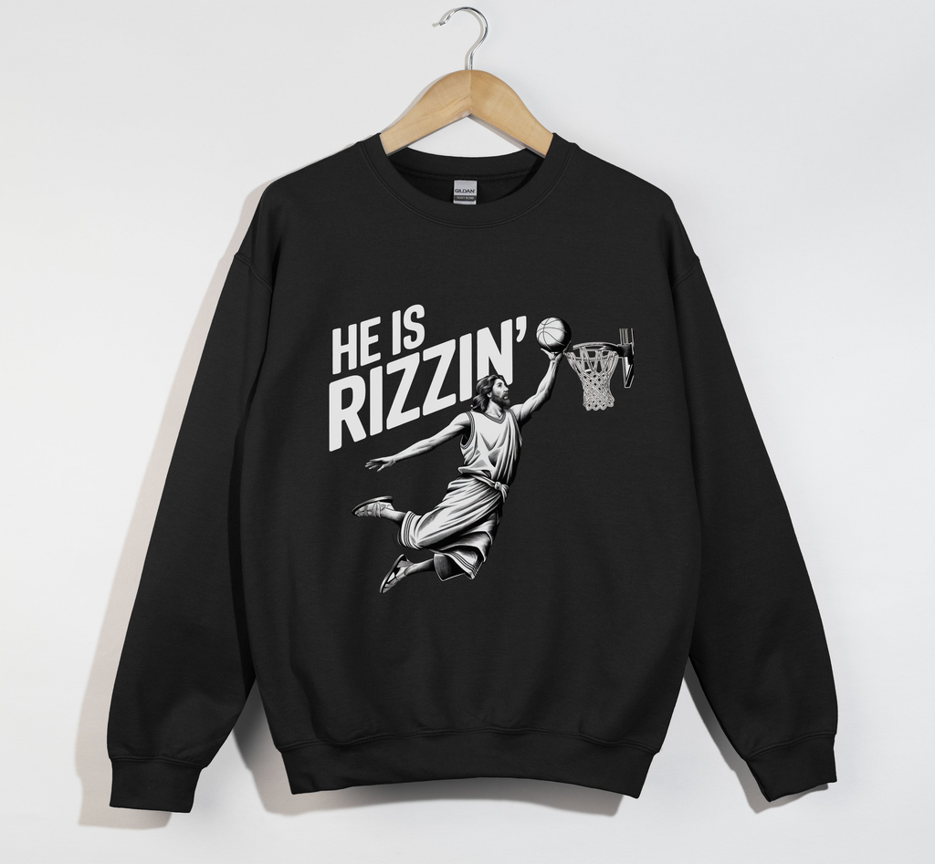 He Is Rizzin' Funny Jesus Meme Sweatshirt