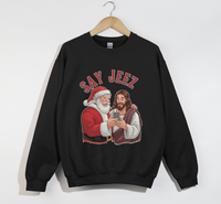 Load image into Gallery viewer, Say Jeez! - Funny Christmas Sweatshirt