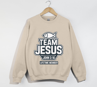 Load image into Gallery viewer, Team Jesus, Lifetime Member - Christian Sweatshirt