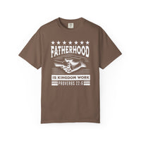 Load image into Gallery viewer, Fatherhood Is Kingdom Work Christian Men Shirt - Comfort Colors Tee
