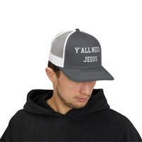 Load image into Gallery viewer, Snapback Trucker Cap - Y&#39;all Need Jesus
