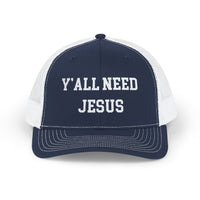 Load image into Gallery viewer, Snapback Trucker Cap - Y&#39;all Need Jesus
