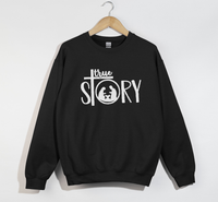 Load image into Gallery viewer, The True Story Of The Birth Of Jesus - Christian Sweatshirt
