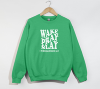 Load image into Gallery viewer, Wake Pray Slay - Christian Sweatshirt
