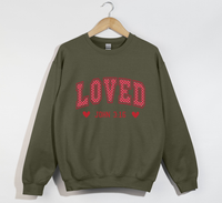 Load image into Gallery viewer, Loved By God - John 3:16 Sweatshirt
