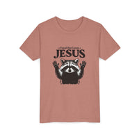 Load image into Gallery viewer, Feral But Loves Jesus Youth Short Sleeve Tee - Fun &amp; Faith-Inspired T-Shirt
