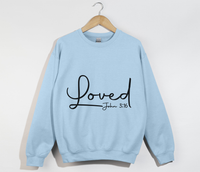 Load image into Gallery viewer, Loved - John 3:16 Christian Sweatshirt
