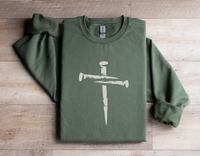 Load image into Gallery viewer, Nail Cross - Women&#39;s Dark Sweatshirt
