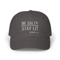 Load image into Gallery viewer, Be Salty - Stay Lit Six Panel Unisex Snapback Ballcap
