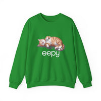 Load image into Gallery viewer, Cute Eepy, Cat Sweatshirt, Cozy Sleeping Cat, Unisex Pullover for Cat Lovers