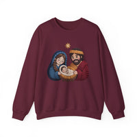 Load image into Gallery viewer, Nativity Christmas Sweatshirt, Holy Family, Jesus Shirt, Christmas Gift, Cozy Holiday Gift, Cute Xmas Gift