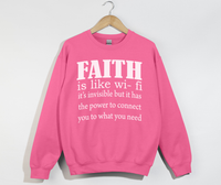 Load image into Gallery viewer, Faith Is Like Wi-Fi - Christian Sweatshirt
