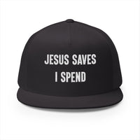Load image into Gallery viewer, Jesus Saves, I Spend - Funny Unisex Trucker Ballcap
