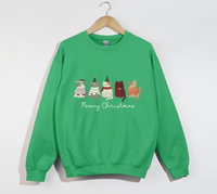 Load image into Gallery viewer, Meowy Christmas Cat Lover Sweatshirt
