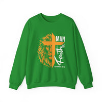 Load image into Gallery viewer, Man of Faith, Jesus Lion Cross Shirt, Christian Sweatshirt, Bible Verse Shirt, Unisex Gift