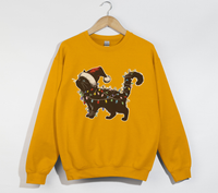 Load image into Gallery viewer, Purrfectly Cute Cat Print Christmas Lights - Sweatshirt
