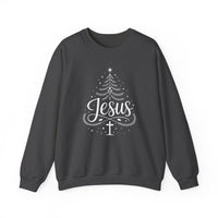 Load image into Gallery viewer, Christmas Jesus Sweatshirt, True Reason for the Season, Christian Tree, Holiday Gift for Believers