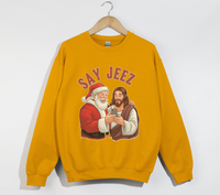 Load image into Gallery viewer, Say Jeez! - Funny Christmas Sweatshirt