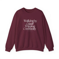 Load image into Gallery viewer, Walking by Faith Tripping Constantly, Funny Christian Sweatshirt, Gift for Christian, Religious Sweater
