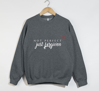 Load image into Gallery viewer, Not Perfect, Just Forgiven - Christian Sweatshirt
