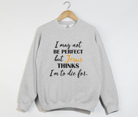 Load image into Gallery viewer, Jesus Thinks I&#39;m To Die For - Christian Sweatshirt
