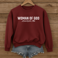 Load image into Gallery viewer, Woman of God Sweatshirt, For Wife, Christian Sweatshirt, Women's Faith, Mother's Day Valentines Gift