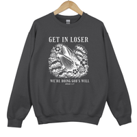 Load image into Gallery viewer, Get In Loser We're Doing God's Will, Jonah and the Whale, Christian Humor, Floral Christian Shirt, Funny Bible Verse Gift