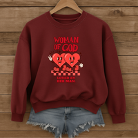Load image into Gallery viewer, Woman Of God Loved By Her Man, Valentines Day Gift, Heart Shirt, Couple Gift Sweatshirt