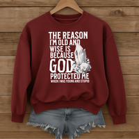 Load image into Gallery viewer, God Protected Me - Christian Sweatshirt for Aunts and Grandmas
