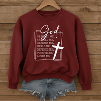Load image into Gallery viewer, GOD Designed Me Created Me, Inspirational Religious Shirt, Christian Sweatshirt