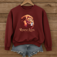 Load image into Gallery viewer, Rising Lion Sweatshirt, Numbers 23:24, Bible Verse Christian Shirt, Unisex Faith Pullover