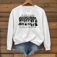 Load image into Gallery viewer, Take Heart My Daughter, Christian Sweatshirt, Your Faith Has Made You Well, Bible Verse Shirt