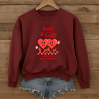 Load image into Gallery viewer, Man Of God Loved By His Woman, Valentines Gift, Heart Shirt, Father's Day, Boyfriend Shirt