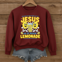 Load image into Gallery viewer, Life Gave Me Lemons, Jesus Makes Lemonade, Funny Christian Humor Sweatshirt, Faith Shirt
