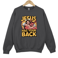 Load image into Gallery viewer, Jesus Has Your Back, Funny Christian Shirt, Faith Sweatshirt, Religious Gift Idea