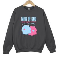Load image into Gallery viewer, Man of God Loved by His Woman Unisex Christian Sweatshirt