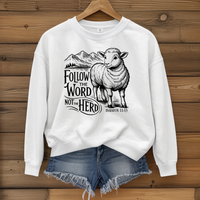 Load image into Gallery viewer, Follow the Word Not the Herd, Christian Sweatshirt, Isaiah 8:11-13, Bible Verse Shirt
