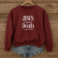 Load image into Gallery viewer, Jesus Defeated Death, Easter Sweatshirt, Christian Faith Shirt, Resurrection Sunday Religious Gift