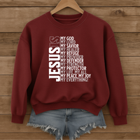 Load image into Gallery viewer, Jesus Is My Everything Sweatshirt, Christian Faith Shirt, Religious Unisex Crewneck, Inspirational Bible Quote Shirt