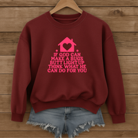 Load image into Gallery viewer, If God Can Make A Bug's Butt Light Up, Valentines Day Heart Gift, Jesus Quote, Funny Christian Sweatshirt