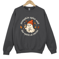 Load image into Gallery viewer, Pumpkin Spice And The Spirit Of Christ - Cute Ghost Pumpkin Spice Top, Autumn Women's Sweatshirt